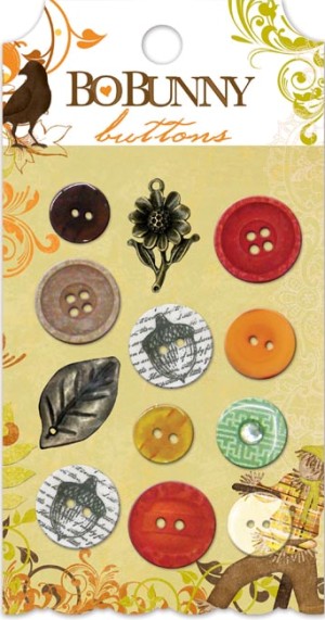 Bo Bunny Apple Cider Buttons & Embellishments