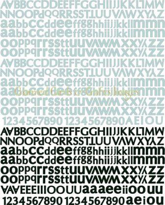 Prima Nature Garden Typography Alphabet Stickers