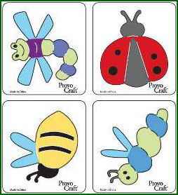 Cuttlebug Kids 4-Pack Dies - Flying Bugs