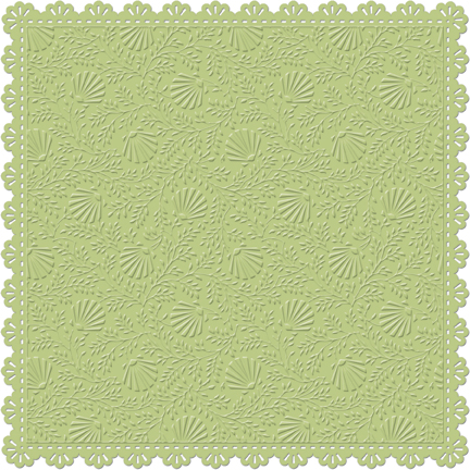K&Co Sea Glass Speciality Paper - Shell Pattern Die Cut Embossed 