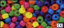 Barrel Pony Beads - Neon Multi