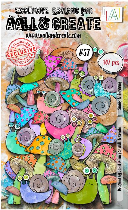 AALL and Create Ephemera Die-Cuts - Snails & Shrooms (AALL-EP-057)