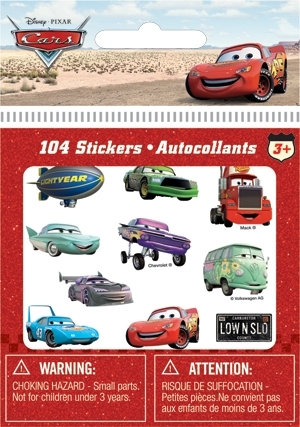 Disney Bitty Bits Stickers - Cars (Pack of 104)