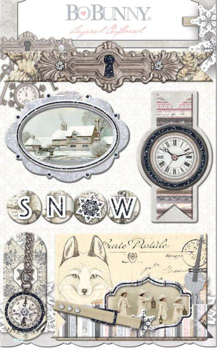 Bo Bunny Winter Wishes Layered Chipboard