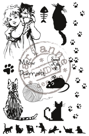 Marianne Design Clear Stamp - Sweet Kitty (CS0914)