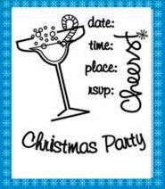 Dovecraft Clear Xmas Stamps - Christmas Party (B)