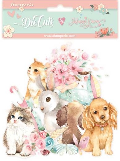 Stamperia Circle of Love Die-Cuts - Cats, Dogs and Embellishments Die Cuts (DFLDC29)