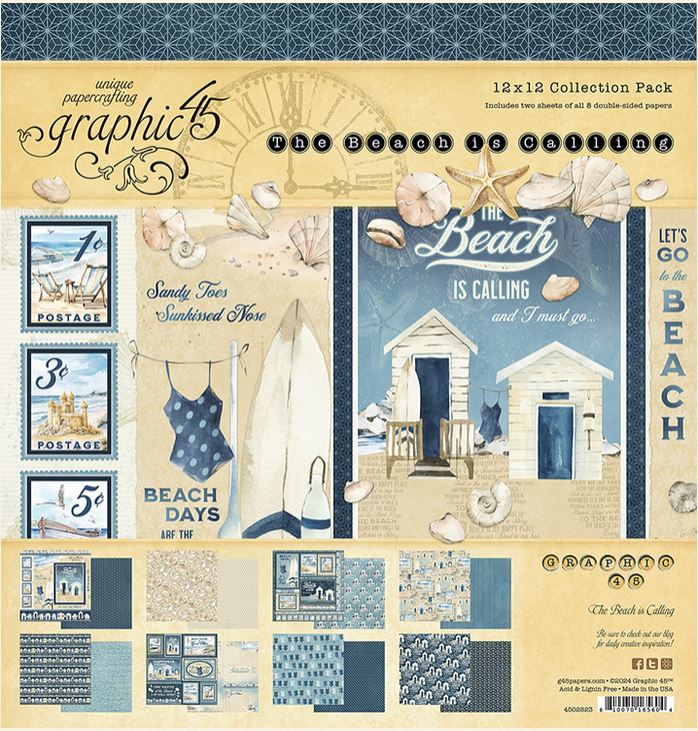 Graphic 45 The Beach is Calling 1212 Collection Pack
