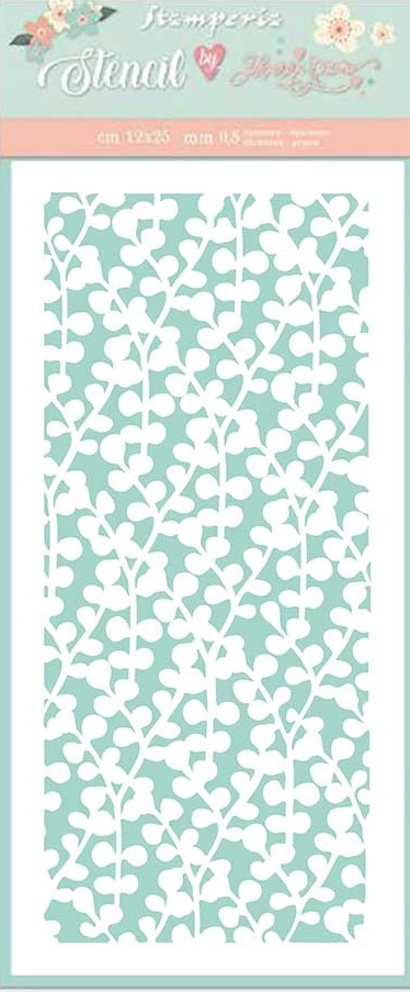 Stamperia Thick Stencil 12x25cm -  Circle of Love Texture Branches (KSTDL45)