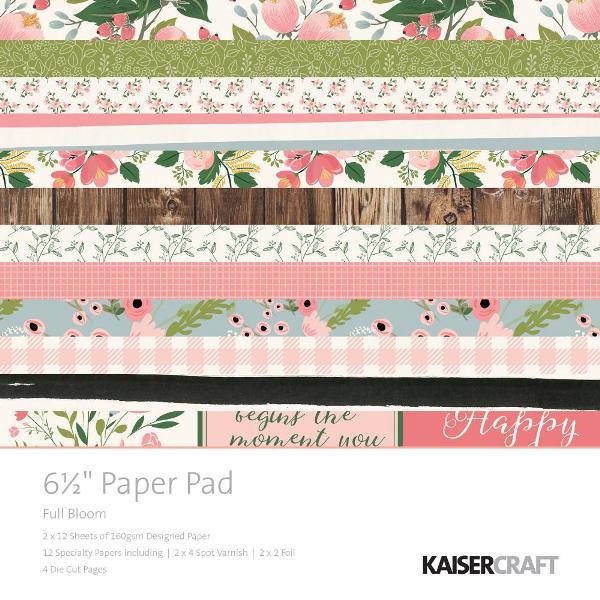 Kaisercraft Full Bloom Paper Pad (Includes speciality and die-cut elements)