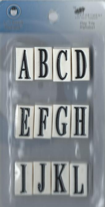 SALE: Lil' Davis Clay Tile Alphabet (White With Black)
