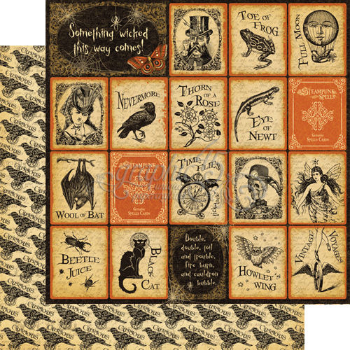 Graphic 45 Steampunk Spells Paper - Nevermore