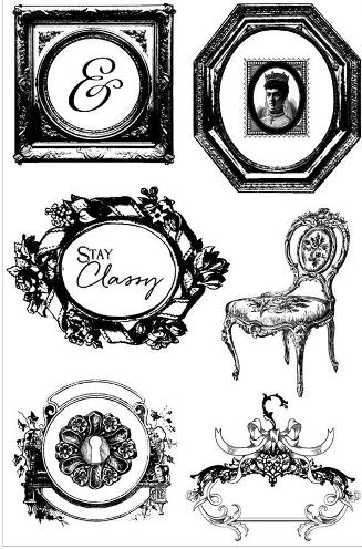 Prima Debutante Cling Stamps - Stay Classy 