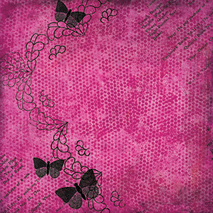 DSP Quilted Garden - Pink Flutterby