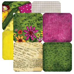 DSP Quilted Garden Square Die-Cuts (Double-sided)