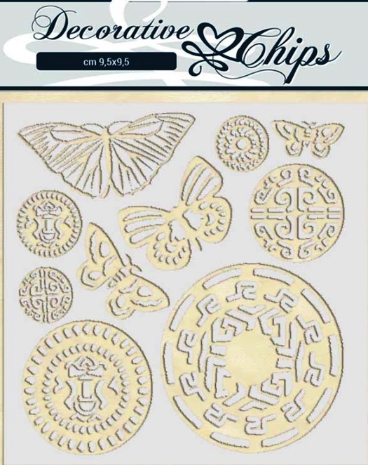 Stamperia Decorative Chips - Amazonia Butterfly Tribal (SCB42)