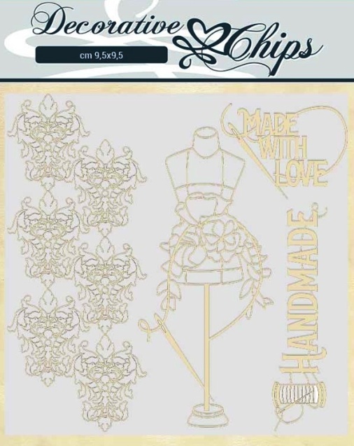 Stamperia Decorative Chips - Threads Couture (SCB52)