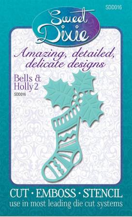 Sweet Dixie Craft Dies - Stocking and Holly (016)