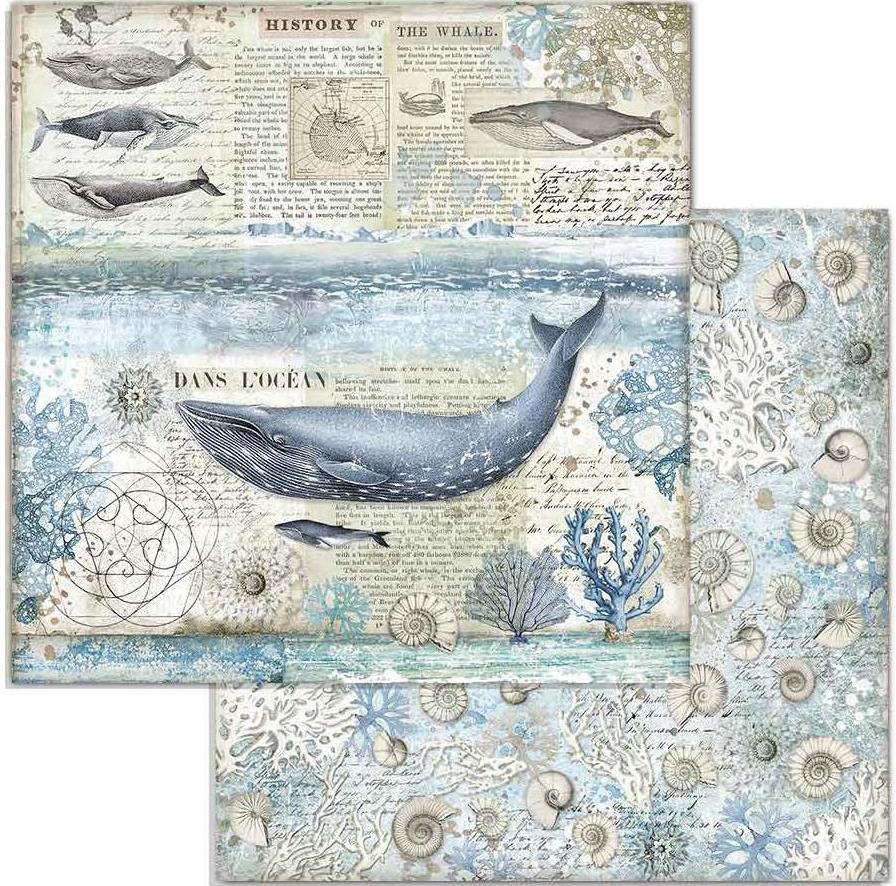 Stamperia Double-Sided Paper - ARCTIC ANTARCTIC WHALE (SBB729) 