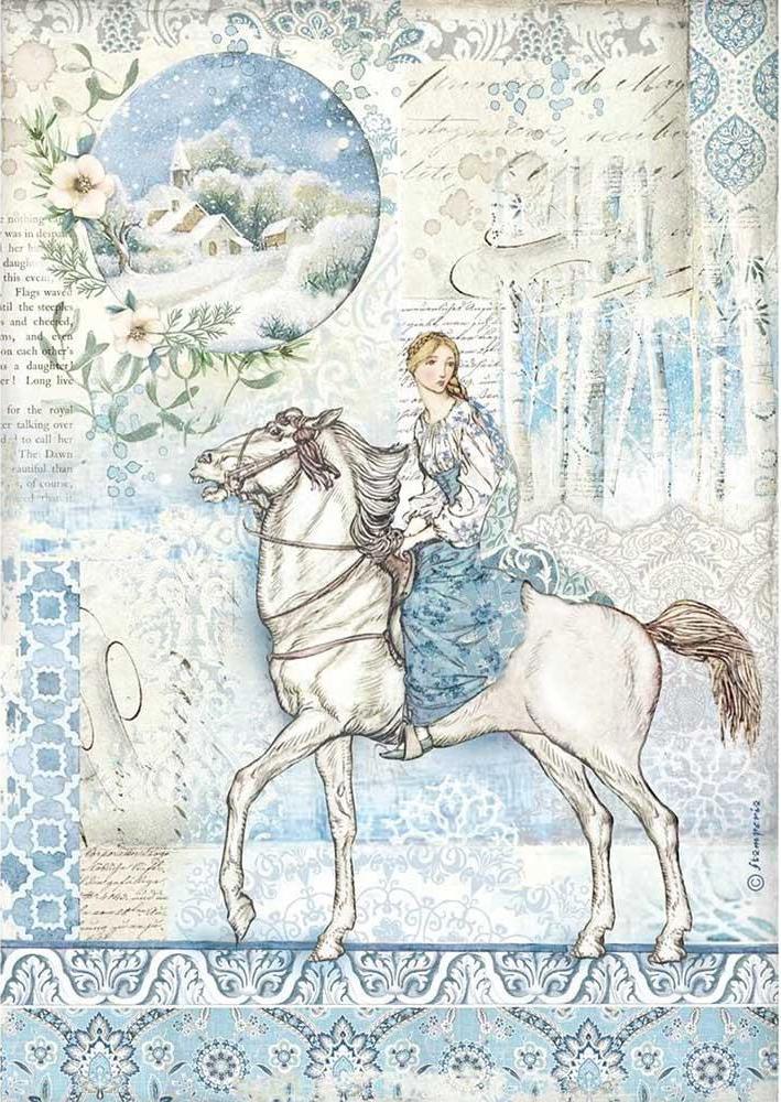 Stamperia Double-Sided Paper -WINTER TALES HORSE (SBB719)
