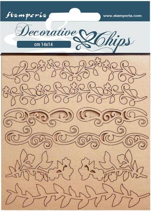 Stamperia Desire Decorative Chips - Borders SCB142