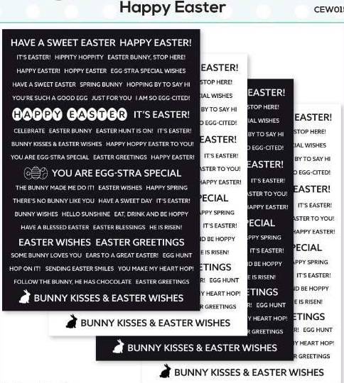 Creative Expressions Wordies Sentiment Sheets - HAPPY EASTER