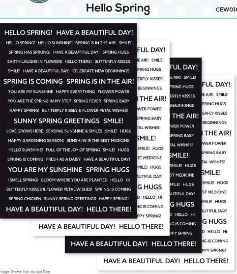 Creative Expressions Wordies Sentiment Sheets - HELLO SPRING
