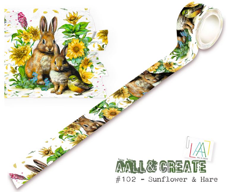 Aall and Create Washi Tape - Sunflower & Hare (AALL-MT-102)
