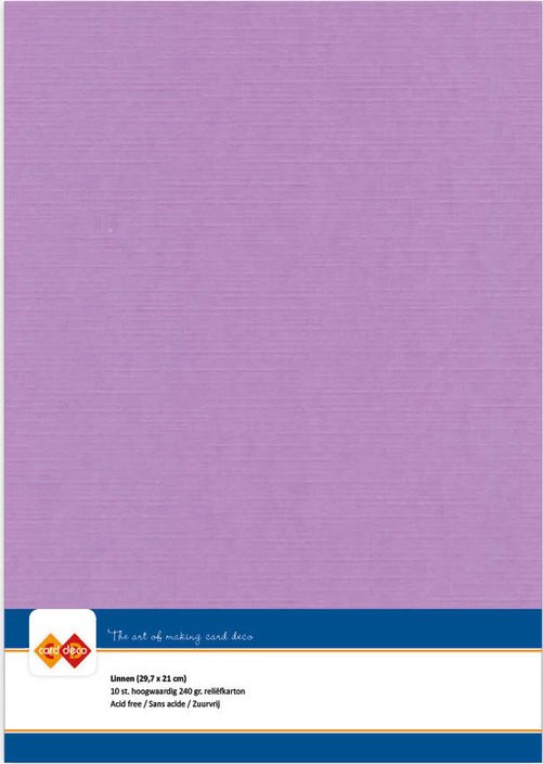 A4 Linen Textured Cardstock (Pack of 10) LILAC
