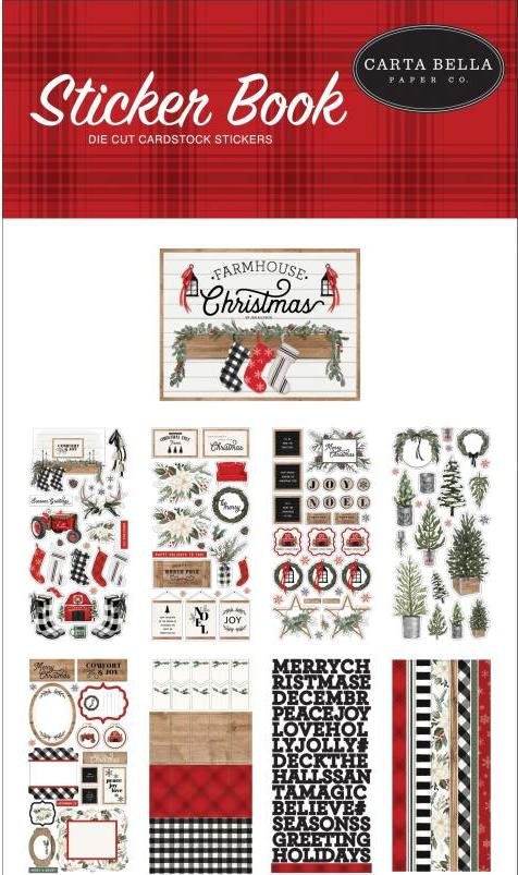 Carta Bella Farmhouse Christmas Sticker Book (16 Pages)