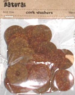 SALE: Just Natural Embellishments - Cork Washers