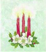 Dcoupage - 3-Candled Christmas Decoration (140)