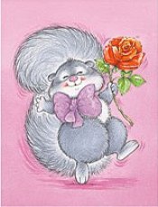 Dcoupage - Squirrel with Rose - Large