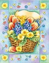 Dcoupage - Spring Flower Basket (322)  