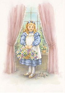 Dcoupage -  Victorian Girl Standing (Large)  (329)