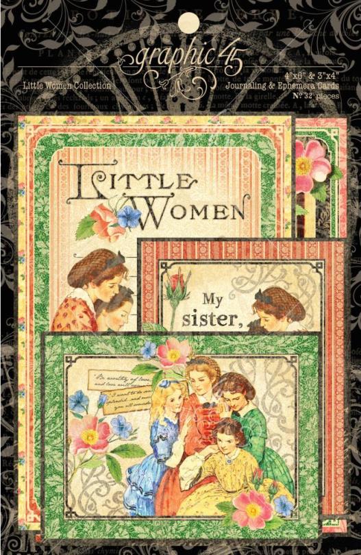 Graphic 45 Little Women Ephemera Cards