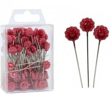 Flower Pins RED (pack of 100)