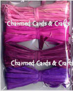 Hand-dyed Raffia -Shades of Pink/Purple