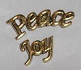 Peace & Joy Brads - Gold