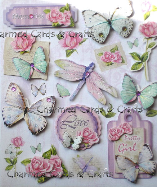 Handmade Dec Everyday L/P  - Pastel Butterflies #2 (Memories/8068)