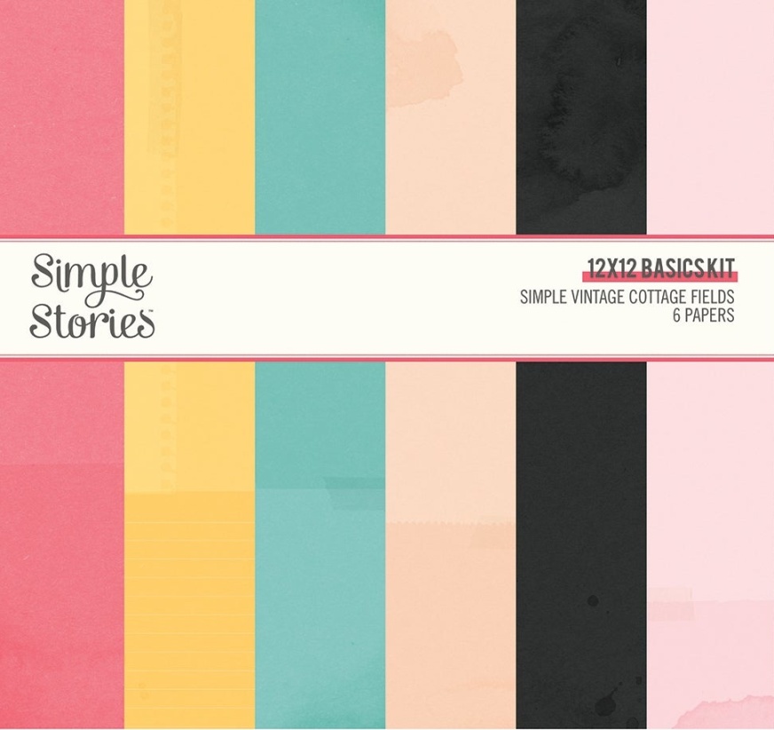 Simple Stories Simple Vintage Cottage Fields 12x12 Basics Kit (14715)
