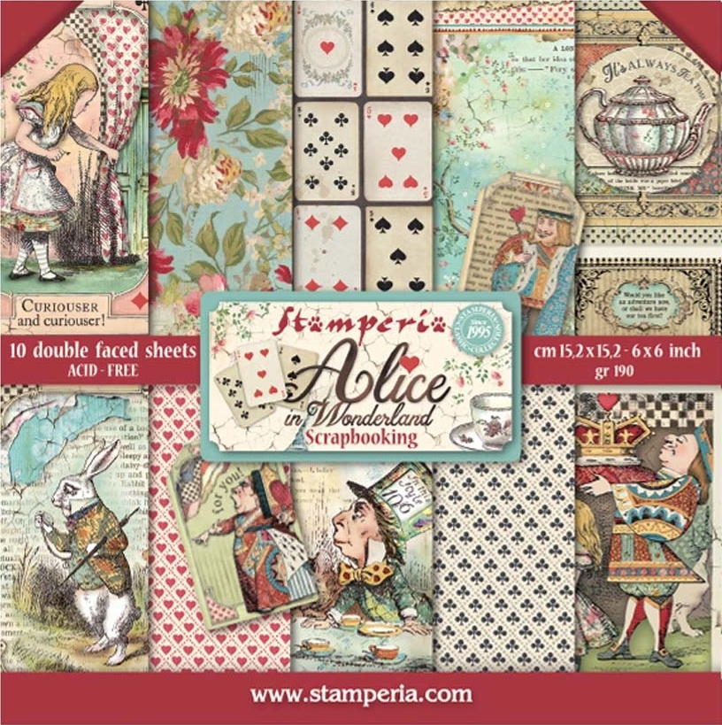 Stamperia Alice in Wonderland - 6x6 Paper Pad