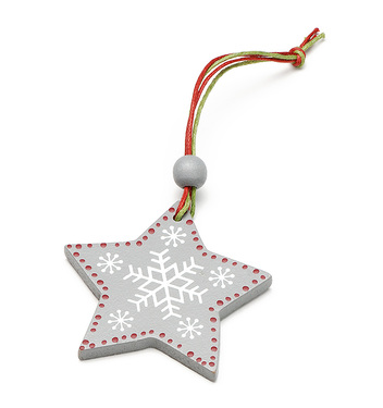 Grey Wooden Hanging Star (Home Decor)