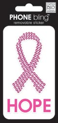 Phone Bling Stickers - Pink Ribbon Hope (BCA) 