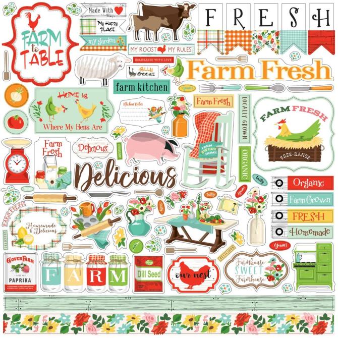 Carta Bella Farm To Table Cardstock Stickers 12