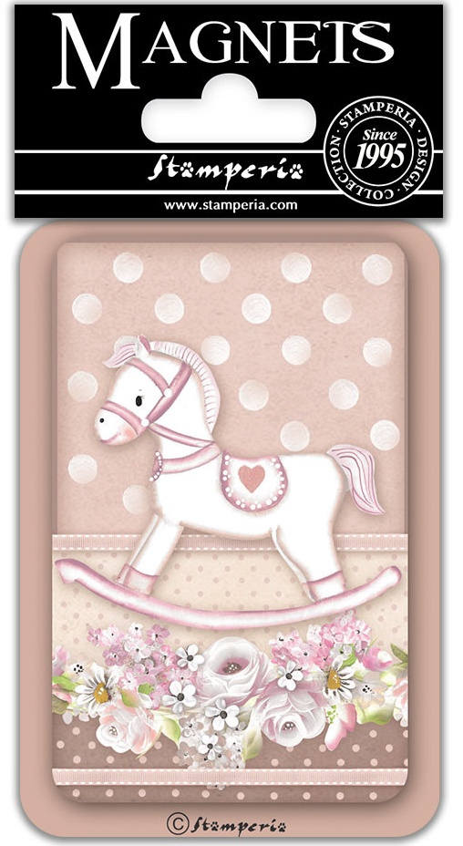 Stamperia Magnets - BABY GIRL ROCKING HORSE (EMAG041)
