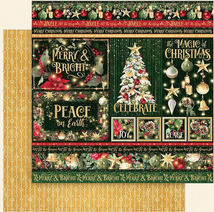 PRE-ORDER: Graphic 45 Merry & Bright Double-sided Paper - Celebrate Peace