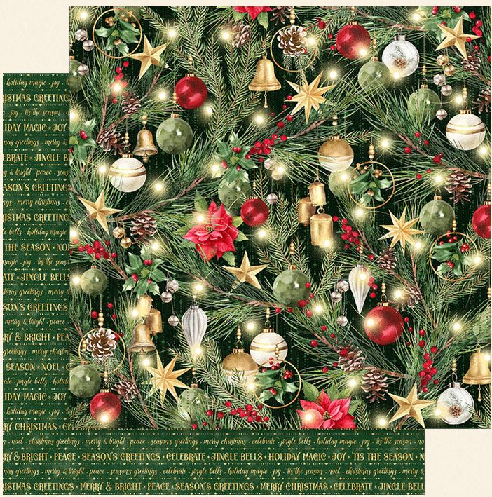 PRE-ORDER: Graphic 45 Merry & Bright Double-sided Paper - Joys of the Season