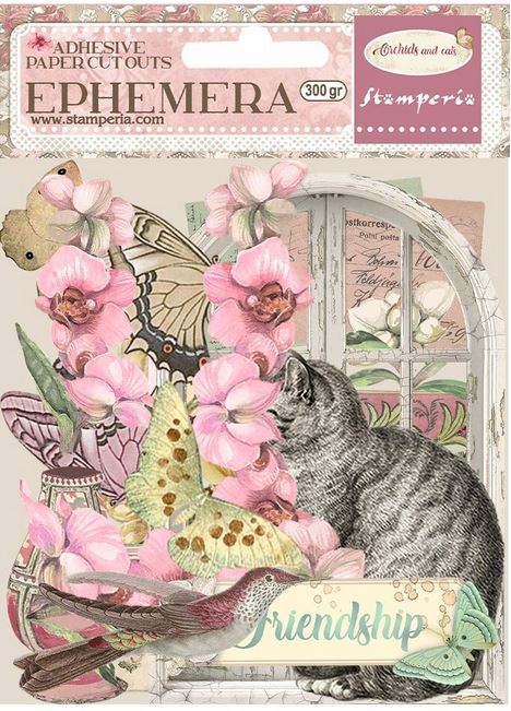 Stamperia Orchids and Cats Ephemera 