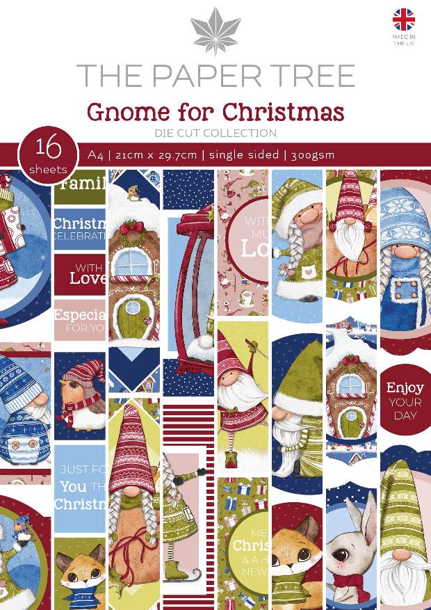 The Paper Tree Gnome for Christmas A4 Die Cut sheets (PTC1222)